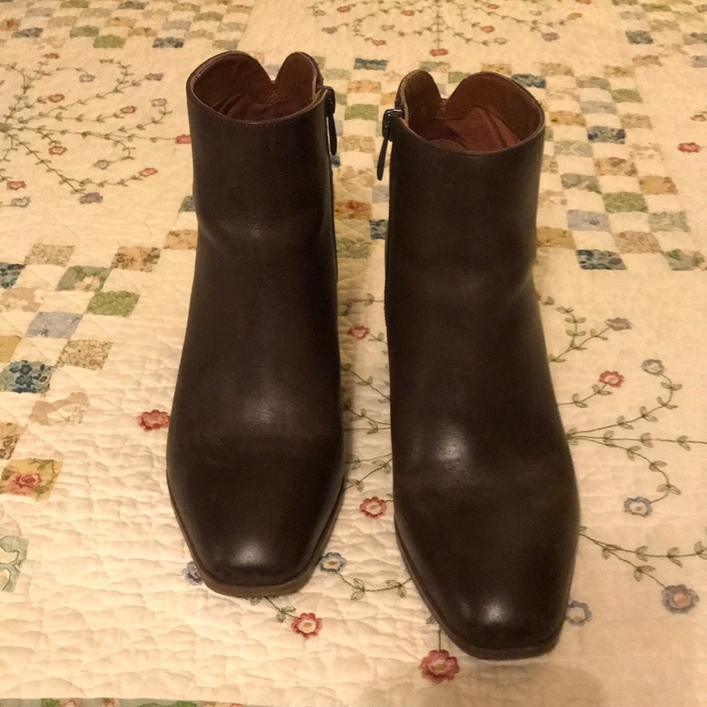 Franco Sarto Brown Leather Booties